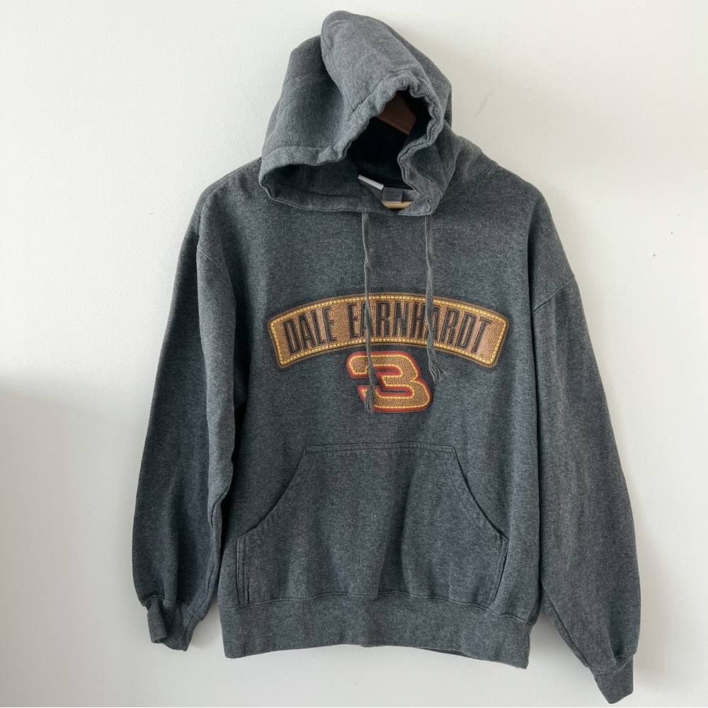 ⭐️SOLD⭐️ Winner's Circle Grey Dale Earnhardt Nascar Pullover Hoodie Men's Size L - Picture 1 of 5